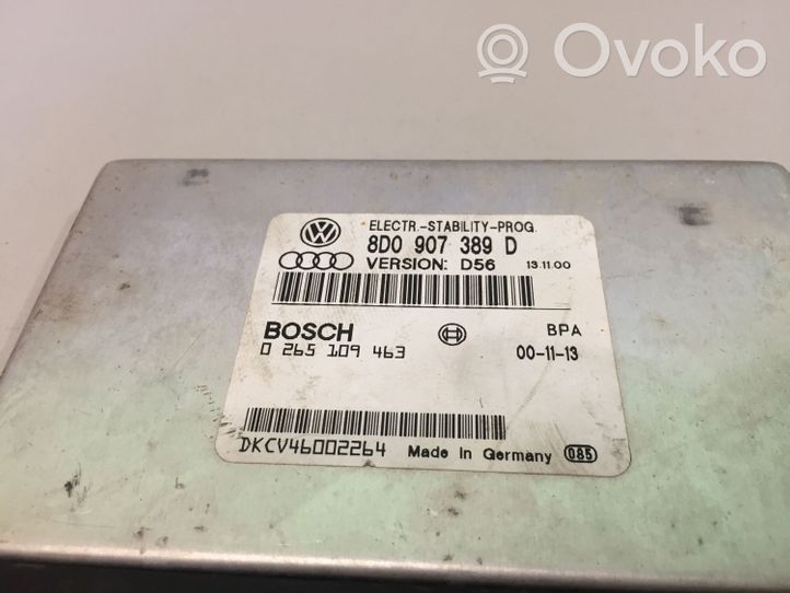 Audi A4 S4 B5 8D Jarrujärjestelmän ohjainlaite/moduuli 8D0907389D