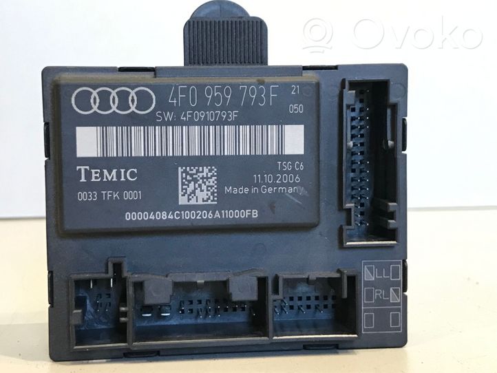 Audi A6 S6 C6 4F Oven ohjainlaite/moduuli 4F0959793F