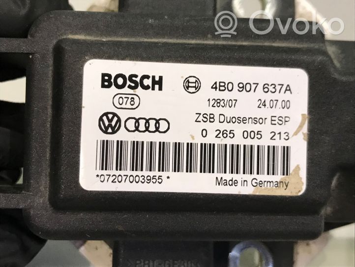 Audi A4 S4 B5 8D ESP acceleration yaw rate sensor 4B0907637A