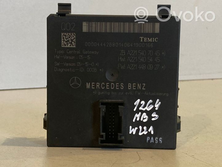 Mercedes-Benz S W221 Gateway control module A2215407045
