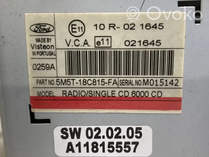 Ford Focus Radio / CD/DVD atskaņotājs / navigācija 5M5T18C815CA