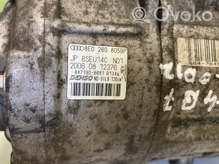 Audi A4 S4 B7 8E 8H Compressore aria condizionata (A/C) (pompa) 8E0260805BP