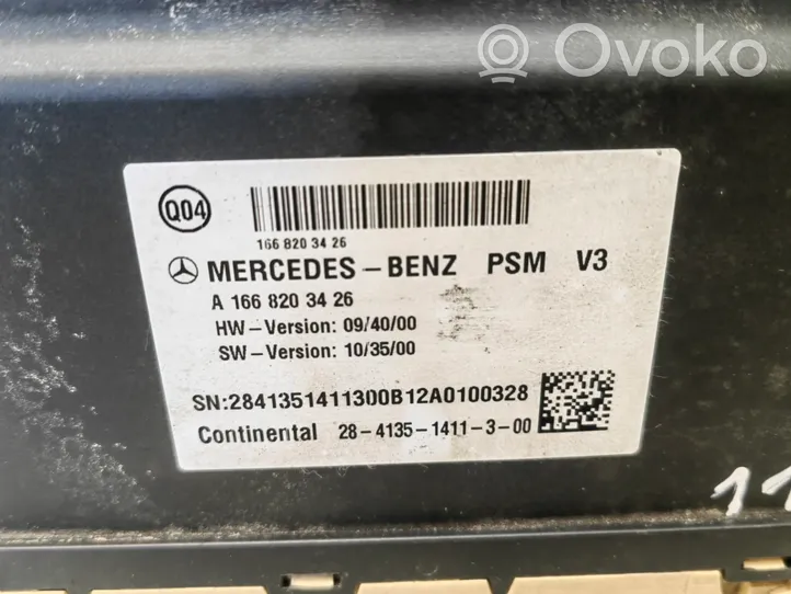 Mercedes-Benz ML W166 Moduł / Sterownik fotela A1668203426