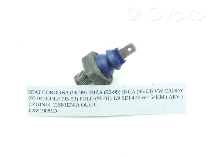 Seat Inca (6k) Eļļas spiediena sensors 028919081D