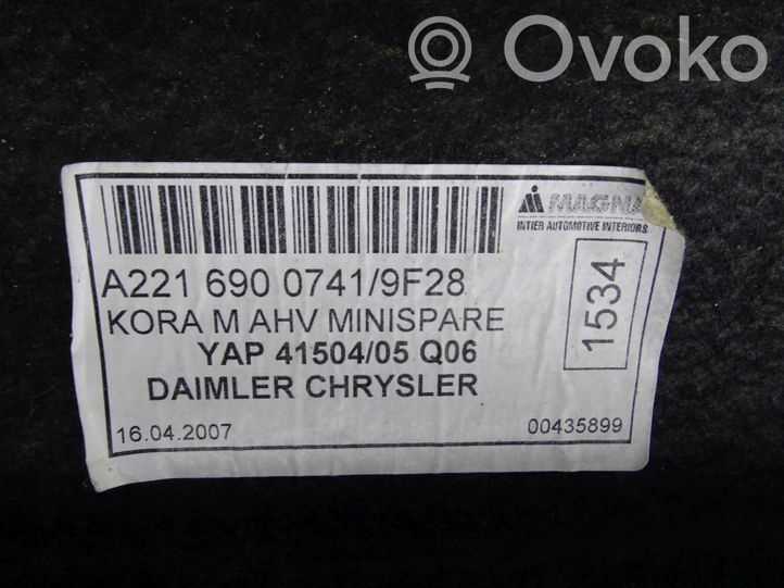 A2216900741 Mercedes-Benz S W221 Trunk bottom trim panel, 25.62 