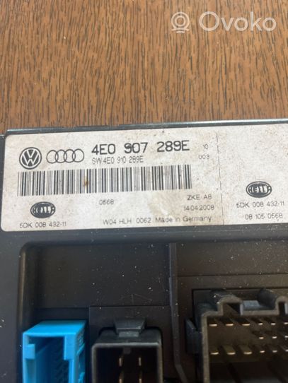 Audi A8 S8 D3 4E Moduł / Sterownik komfortu 4E0907289E