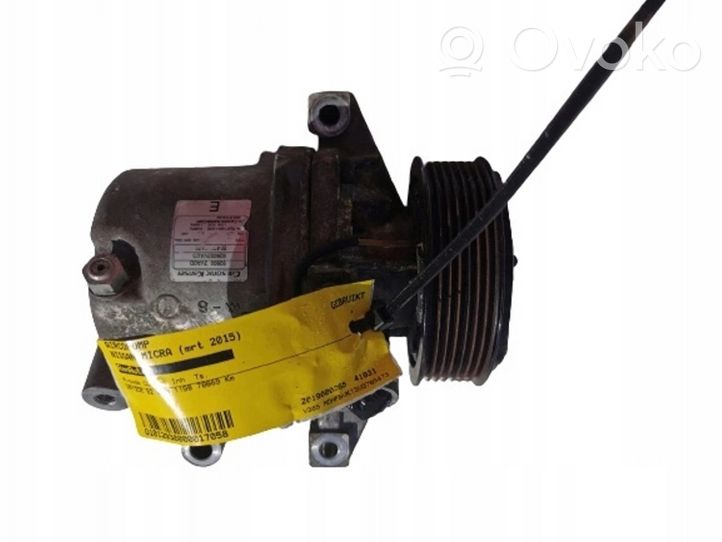 Nissan Micra C+C Ilmastointilaitteen kompressorin pumppu (A/C) 926003VA0D-