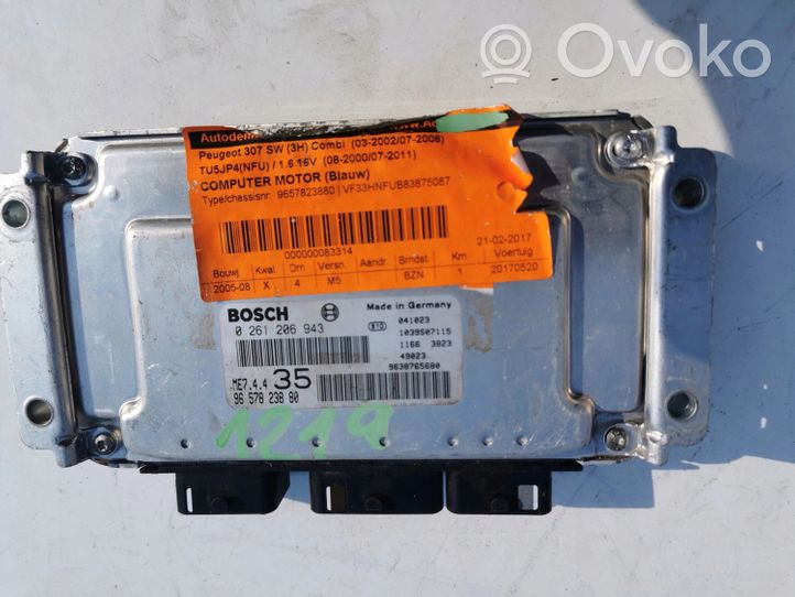 Peugeot 307 Kit calculateur ECU et verrouillage 0261206943-