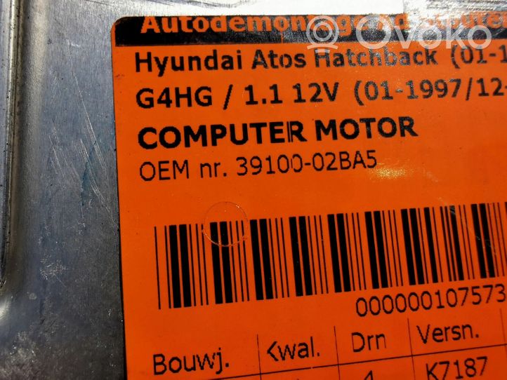 Hyundai Atos Classic Komputer / Sterownik ECU i komplet kluczy 39100-02BA5