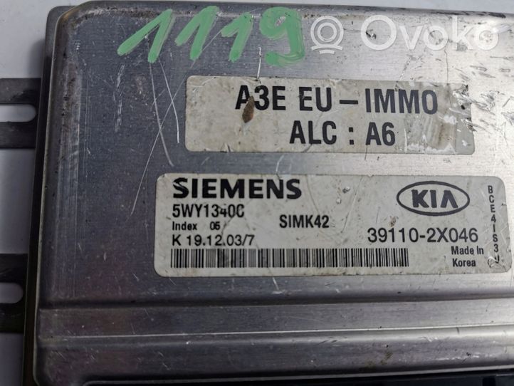 KIA Rio Kit calculateur ECU et verrouillage 39110-2X046