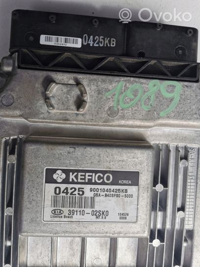 KIA Picanto Komputer / Sterownik ECU i komplet kluczy 39110-02SK0