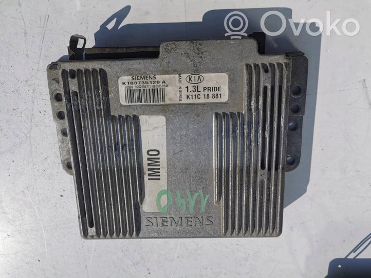 KIA Pride Komputer / Sterownik ECU i komplet kluczy K103735120A-