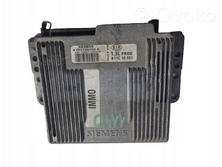 KIA Pride Komputer / Sterownik ECU i komplet kluczy K103735120A-