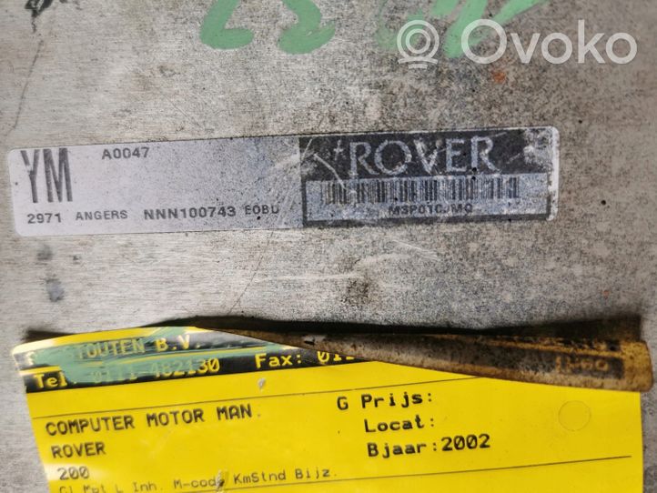 Rover 200 XV Moottorinohjausyksikön sarja ja lukkosarja NNN100743
