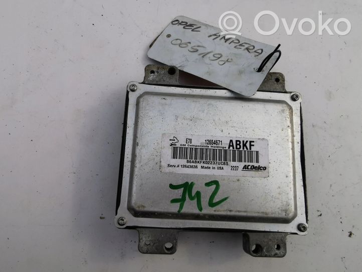 Opel Ampera Komputer / Sterownik ECU i komplet kluczy 12654671