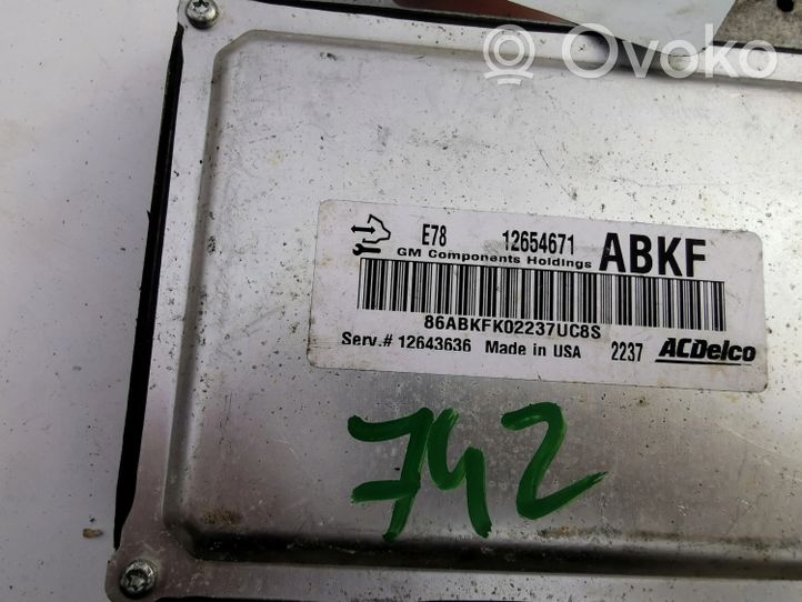 Opel Ampera Komputer / Sterownik ECU i komplet kluczy 12654671