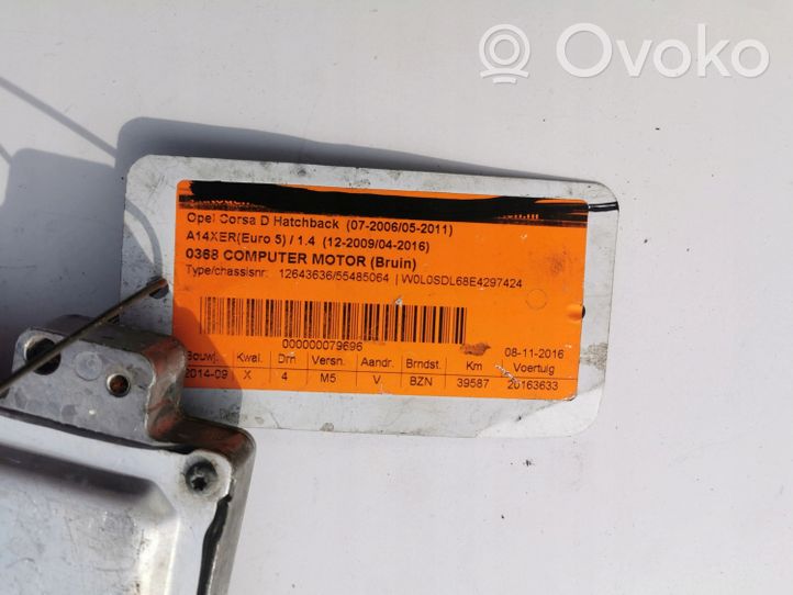 Opel Corsa A Juego de cerradura y set ECU del motor 55485064