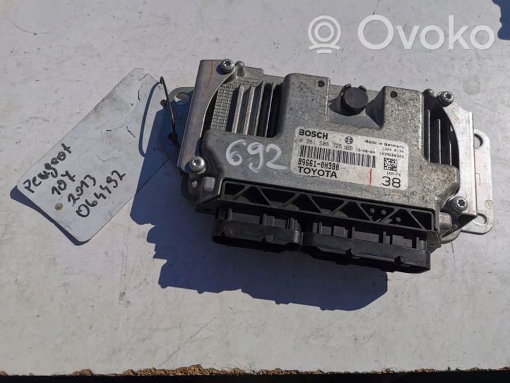 Peugeot 107 Komputer / Sterownik ECU i komplet kluczy 89661-0H380