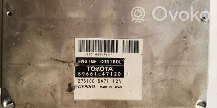 Toyota Avensis T270 Moottorinohjausyksikön sarja ja lukkosarja 89661-47120