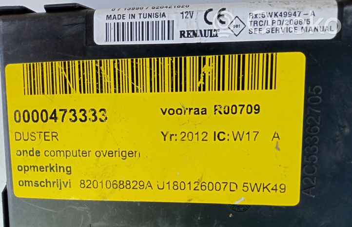 Dacia Duster Komputer / Sterownik ECU i komplet kluczy 8201068829