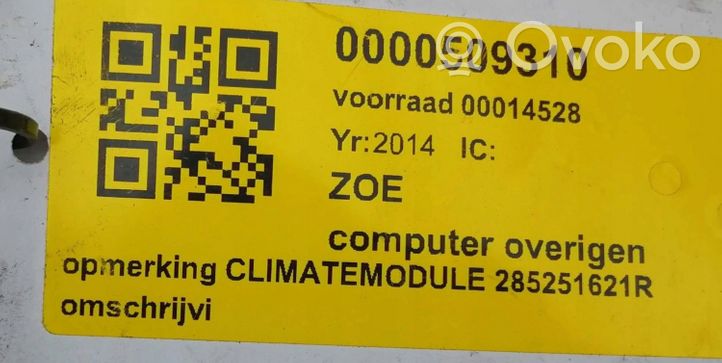 Renault Zoe Kit calculateur ECU et verrouillage 285251621R