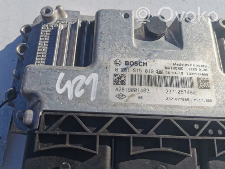 Renault Twingo III Komputer / Sterownik ECU i komplet kluczy 0261S15019-