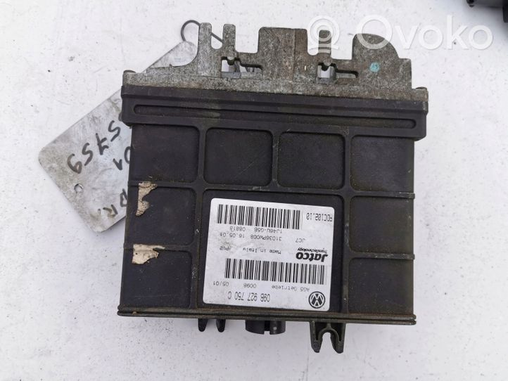 Seat Alhambra (Mk1) Komputer / Sterownik ECU i komplet kluczy 09B927750C