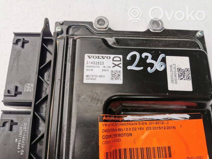 Volvo V40 Kit centralina motore ECU e serratura 31452623--