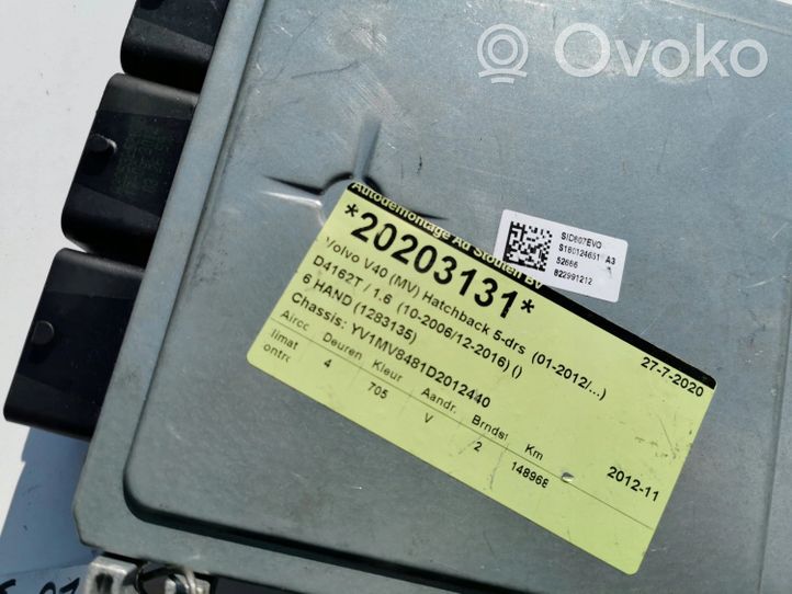 Volvo V40 Kit centralina motore ECU e serratura 31355712