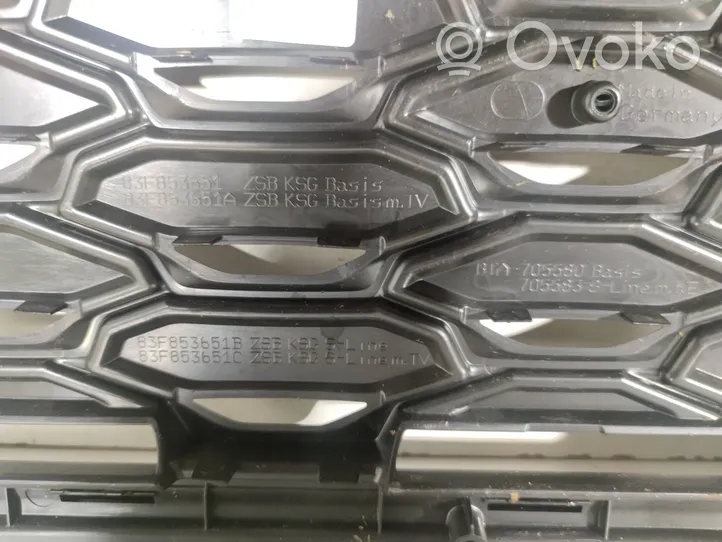 Audi Q3 F3 Maskownica / Grill / Atrapa górna chłodnicy 83F853651B