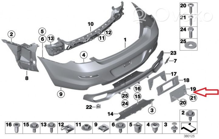 BMW 6 F06 Gran coupe Number Plate Surrounds Holder Frame 7293748