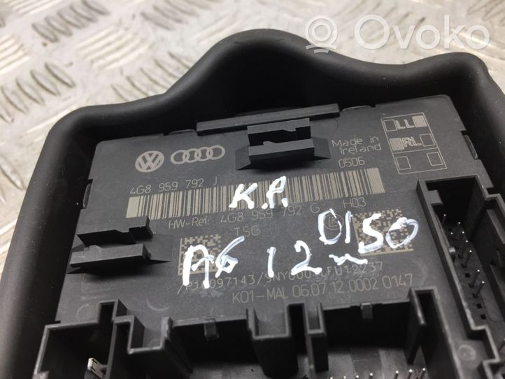 Audi A6 S6 C7 4G Durvju vadības bloks 4G8959792G