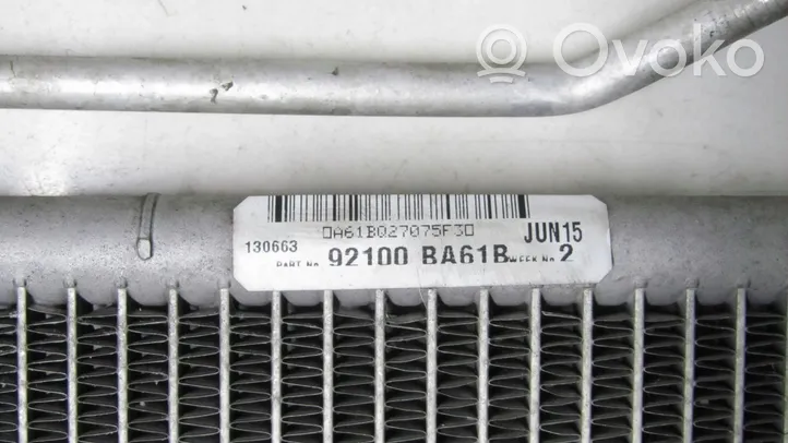 Nissan Pulsar Radiatore di raffreddamento A/C (condensatore) 92100BA61B