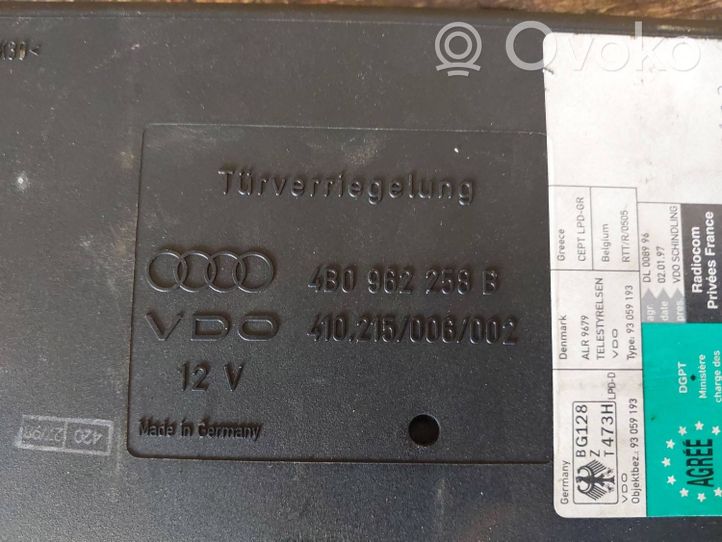 Audi A6 S6 C5 4B Moduł / Sterownik komfortu 4B0962258B