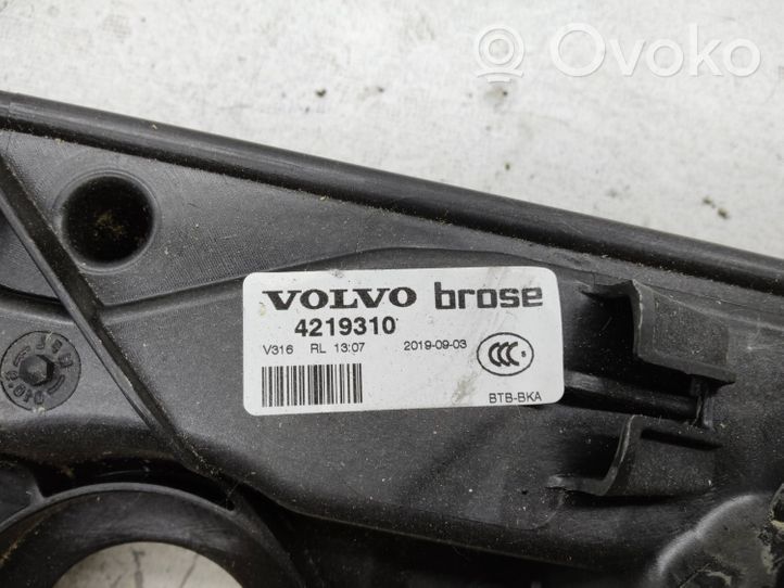 Volvo XC40 Meccanismo di sollevamento del finestrino posteriore senza motorino 4219310