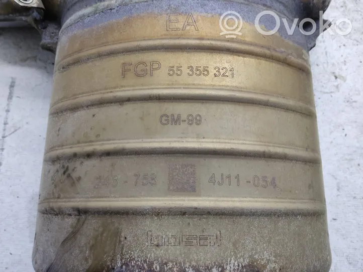 Vauxhall Meriva A Filtre à particules catalyseur FAP / DPF 55355321
