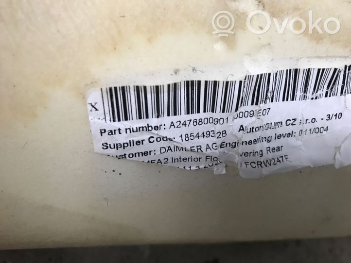 Mercedes-Benz B W247 Wykładzina podłogowa tylna A2476800901