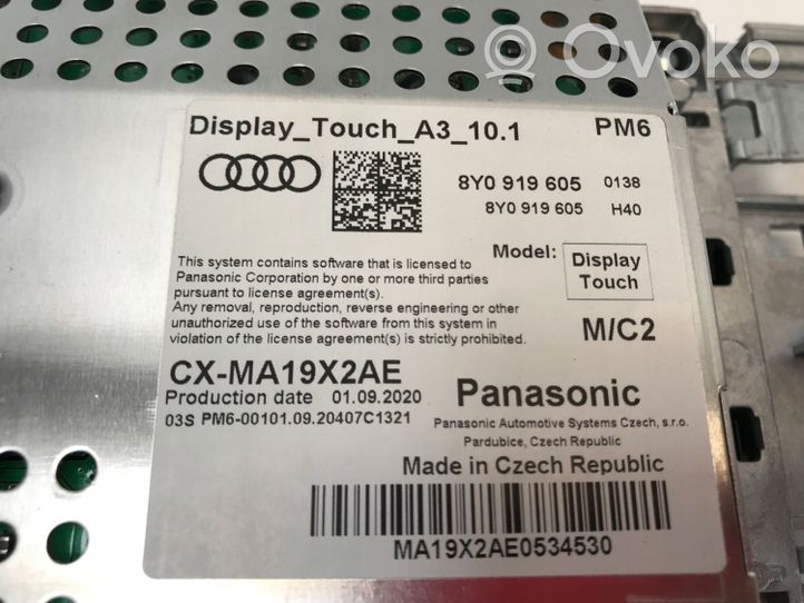 Audi A3 8Y Monitori/näyttö/pieni näyttö 8Y0919605