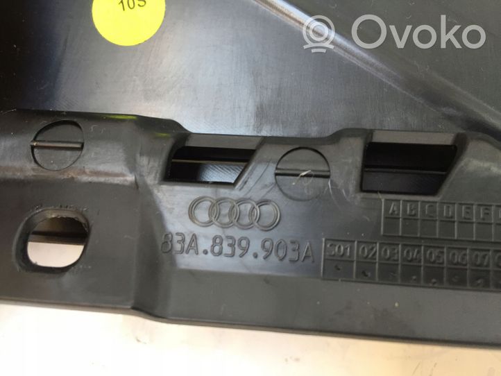 Audi Q3 F3 Rivestimento modanatura del vetro della portiera posteriore 83A839903A