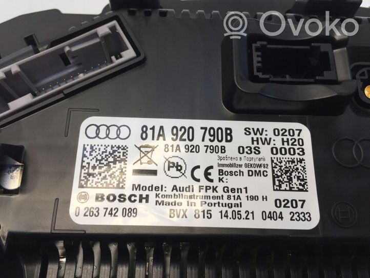 Audi Q2 - Spidometras (prietaisų skydelis) 81A920790B