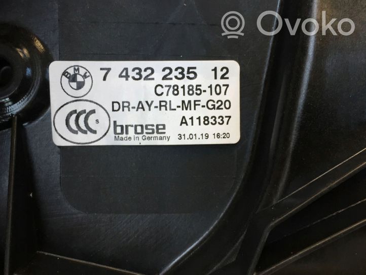 BMW 3 G20 G21 Elektryczny podnośnik szyby drzwi tylnych 7432235