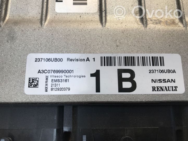 Nissan Qashqai J12 Komputer / Sterownik ECU silnika 237106UB00