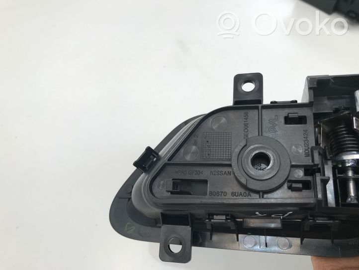 Nissan Qashqai J12 Klamka wewnętrzna drzwi tylnych 806706UA0A