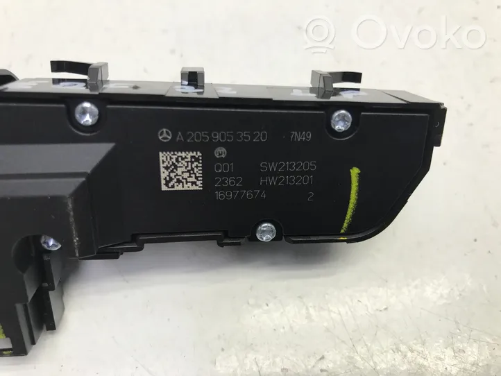 Mercedes-Benz EQC Interruttore riscaldamento sedile A2059053520