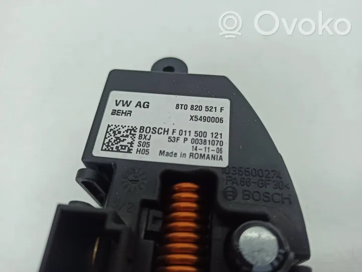 Audi A4 S4 B8 8K Mazā radiatora ventilatora reostats 8T0820521F