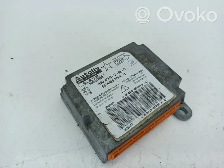 Peugeot 206 Module de contrôle airbag 9660349980