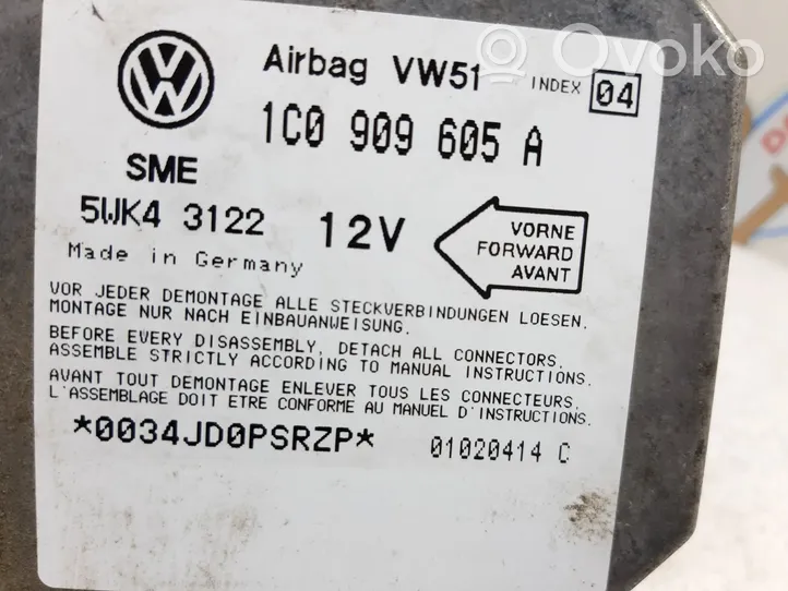 Volkswagen Golf IV Module de contrôle airbag 1C0909605A