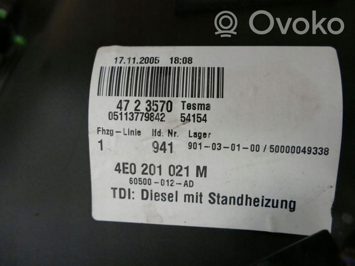 Audi A8 S8 D3 4E Degalų bakas 4E0201021M