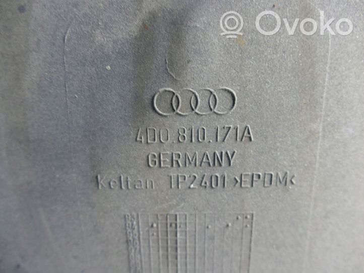 Audi A8 S8 D2 4D Rear arch fender liner splash guards 4D0810171A