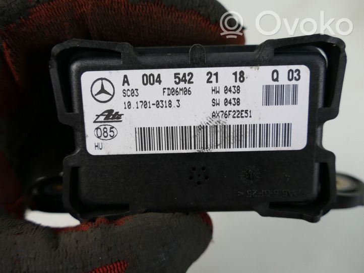 Mercedes-Benz S W221 Capteur de vitesse de lacet d'accélération ESP A0045422118